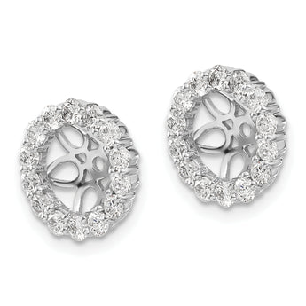 10k White Gold Diamond Earring Jackets