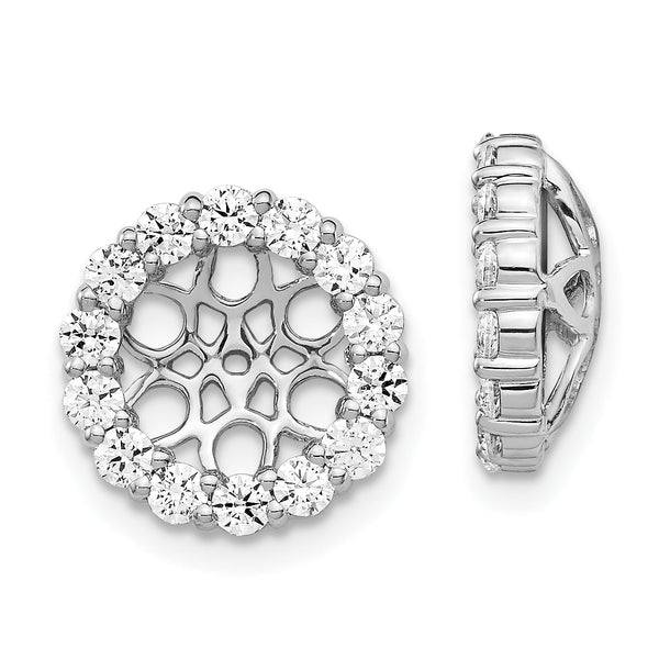 10k White Gold Diamond Earring Jackets