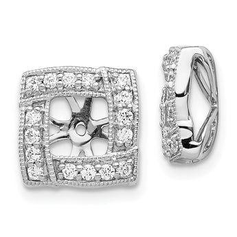 14K White Gold Lab Grown Diamond VS/SI FGH Earring Jacket - Sophia Jewelers