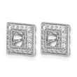 14k White Gold 1/3 carat Lab Grown Diamond VS/SI+ G+ with 4 mm Earring Jacket - Birthstone Company