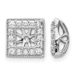 14k White Gold 1/3 carat Lab Grown Diamond VS/SI+ G+ with 4 mm Earring Jacket - Birthstone Company