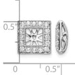 14k White Gold 1/2 carat Lab Grown Diamond VS/SI+ G+ with 4.75 mm Earring Jacket - Birthstone Company