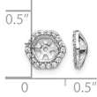 10k White Gold Hexagon Diamond Earring Jackets - Birthstone Company