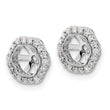 10k White Gold Diamond Earring Jackets