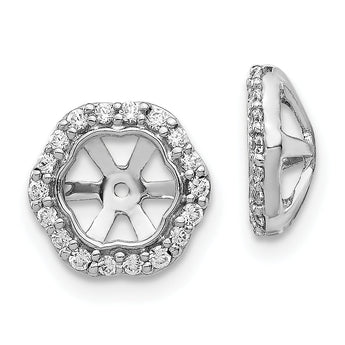 10k White Gold Diamond Earring Jackets
