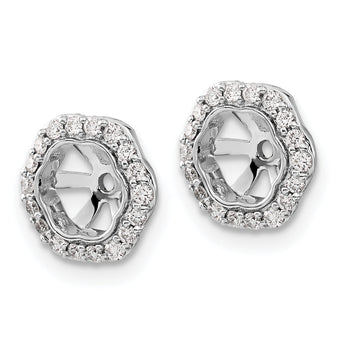 14K White Gold Lab Grown Diamond Earring Jackets
