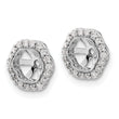 14k White Gold 1/4 carat Lab Grown Diamond VS/SI+ G+ with 5 mm Earring Jacket - Birthstone Company