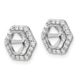 10k White Gold Diamond Earring Jackets