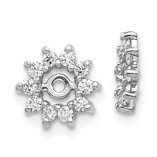 10k White Gold AA Fancy Diamond Earring Jacket