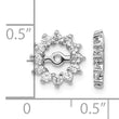 10k White Gold AA Diamond Earring Jacket - Birthstone Company