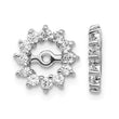 10k White Gold AA Diamond Earring Jacket - Birthstone Company