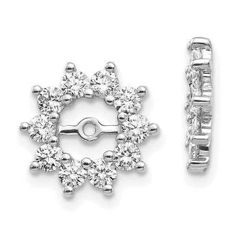 10k White Gold AA Fancy Diamond Earring Jackets