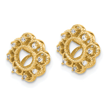 10k Fancy Diamond Earring Jackets