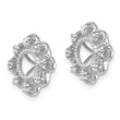 14k White Gold 1/4 carat Lab Grown Diamond VS/SI+ G+ with 4.4 mm Earring Jacket - Birthstone Company