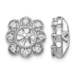 14k White Gold 1/4 carat Lab Grown Diamond VS/SI+ G+ with 4.4 mm Earring Jacket - Birthstone Company