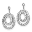 10k White Gold Double Circle Diamond Earring Jackets - Birthstone Company