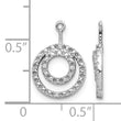 10k White Gold Double Circle Diamond Earring Jackets - Birthstone Company