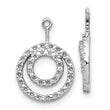 10k White Gold Double Circle Diamond Earring Jackets