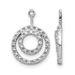 10k White Gold Double Circle Diamond Earring Jackets - Birthstone Company