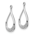 10k White Gold Diamond Earring Jackets
