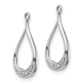 10k White Gold Diamond Earring Jackets