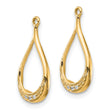 10k Yellow Gold Diamond Earring Jackets