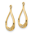 10k Yellow Gold Diamond Earring Jackets - Birthstone Company