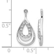 10k White Gold Double Teardrop Diamond Earring Jackets - Birthstone Company