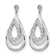 14k White Gold 1/15 carat Lab Grown Diamond VS/SI+ G+ Teardrop Earring Jackets - Birthstone Company
