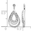 14k White Gold 1/15 carat Lab Grown Diamond VS/SI+ G+ Teardrop Earring Jackets - Birthstone Company