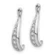 10k White Gold Diamond Earring Jackets - Birthstone Company