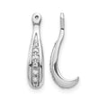 10k White Gold Diamond Earring Jackets - Birthstone Company