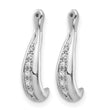 14k White Gold 1/20 carat Lab Grown Diamond VS/SI+ G+ Earring Jackets - Birthstone Company