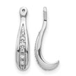 14k White Gold 1/20 carat Lab Grown Diamond VS/SI+ G+ Earring Jackets - Birthstone Company