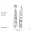 14k White Gold 5/8 carat Lab Grown Diamond VS/SI+ G+ Earring Jackets - Birthstone Company