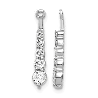 14k White Gold 5/8 carat Lab Grown Diamond VS/SI+ G+ Earring Jackets - Birthstone Company
