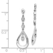 10k White Gold Teardrop Dangle Diamond Earring Jackets
