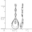 10k White Gold Teardrop Dangle Diamond Earring Jackets - Birthstone Company
