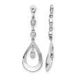 10k White Gold Teardrop Dangle Diamond Earring Jackets - Birthstone Company