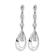 14k White Gold 1/8 carat Lab Grown Diamond VS/SI+ G+ Teardrop Dangle Earring Jackets - Birthstone Company