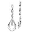 14K White Gold Lab Grown Diamond Teardrop Dangle Earring Jackets