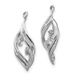 14k White Gold .03 carat Lab Grown Diamond VS/SI+ G+ Twisted Earring Jackets - Birthstone Company
