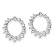 14k White Gold 1 1/2 carat Lab Grown Diamond VS/SI+ G+ Circle Earring Jackets - Birthstone Company