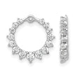 14k White Gold 1 1/2 carat Lab Grown Diamond VS/SI+ G+ Circle Earring Jackets - Birthstone Company