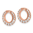 14k Rose Gold 1 1/2 carat Lab Grown Diamond VS/SI+ G+ Circle Earring Jackets - Birthstone Company