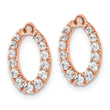 14k Rose Gold 1 1/3 carat Lab Grown Diamond VS/SI+ G+ Oval Earring Jackets - Birthstone Company