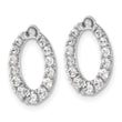 14k White Gold 1 1/3 carat Lab Grown Diamond VS/SI+ G+ Oval Earring Jackets - Birthstone Company