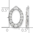 14k White Gold 1 1/3 carat Lab Grown Diamond VS/SI+ G+ Oval Earring Jackets - Birthstone Company