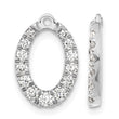 14k White Gold 1 1/3 carat Lab Grown Diamond VS/SI+ G+ Oval Earring Jackets - Birthstone Company