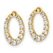 14K Yellow Gold Lab Grown VS/SI FGH Dia Oval Earring Jackets - Sophia Jewelers